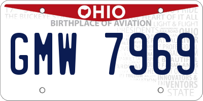 OH license plate GMW7969
