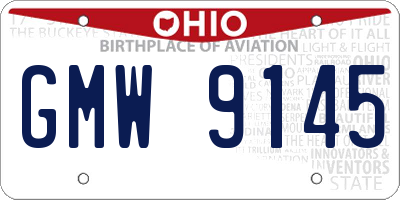 OH license plate GMW9145