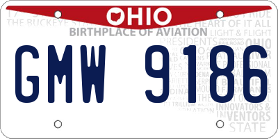 OH license plate GMW9186
