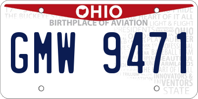 OH license plate GMW9471