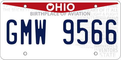 OH license plate GMW9566