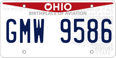 OH license plate GMW9586