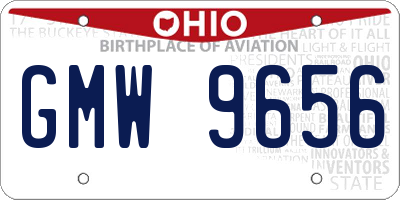 OH license plate GMW9656