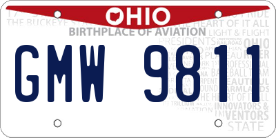 OH license plate GMW9811