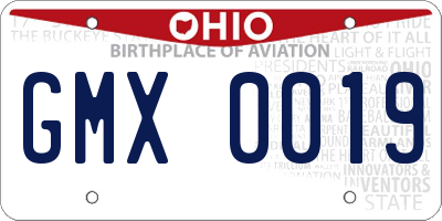 OH license plate GMX0019