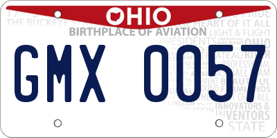 OH license plate GMX0057