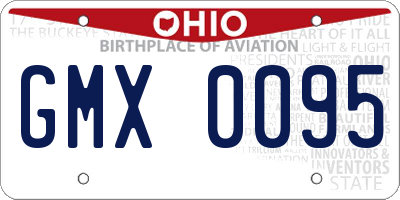 OH license plate GMX0095