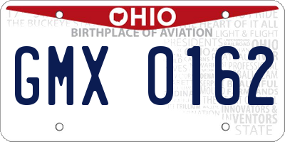 OH license plate GMX0162