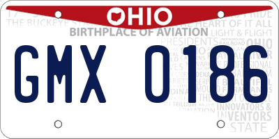 OH license plate GMX0186