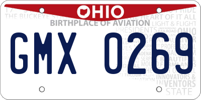 OH license plate GMX0269