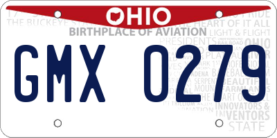 OH license plate GMX0279