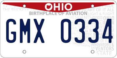 OH license plate GMX0334