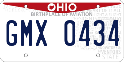 OH license plate GMX0434