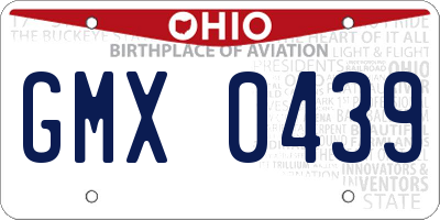 OH license plate GMX0439