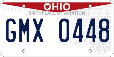 OH license plate GMX0448