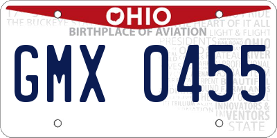 OH license plate GMX0455