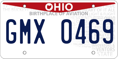OH license plate GMX0469
