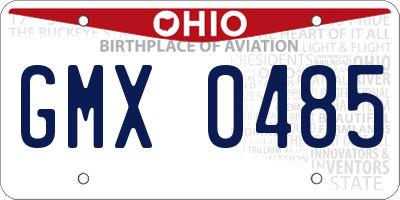 OH license plate GMX0485