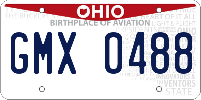 OH license plate GMX0488