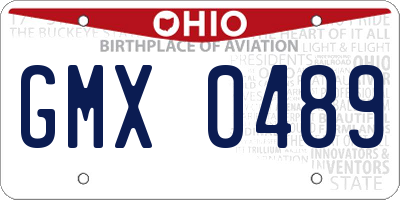 OH license plate GMX0489