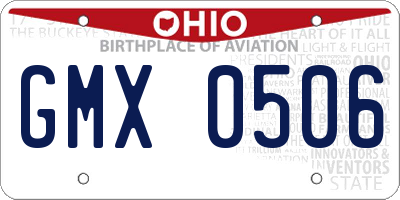 OH license plate GMX0506