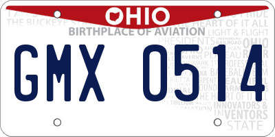 OH license plate GMX0514