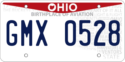 OH license plate GMX0528