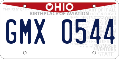 OH license plate GMX0544