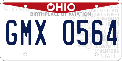 OH license plate GMX0564