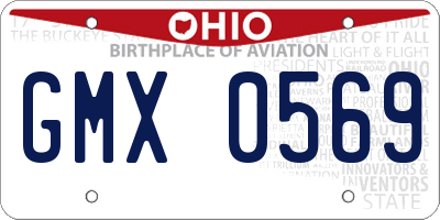 OH license plate GMX0569