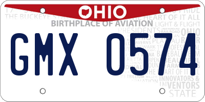 OH license plate GMX0574