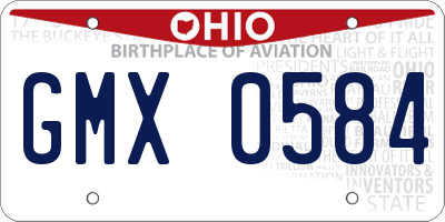 OH license plate GMX0584