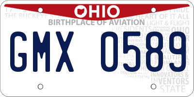 OH license plate GMX0589