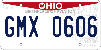OH license plate GMX0606