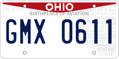 OH license plate GMX0611