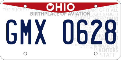 OH license plate GMX0628