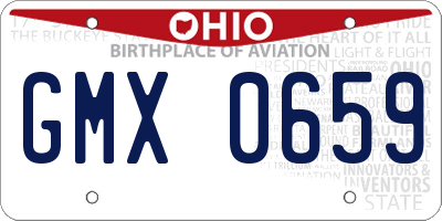 OH license plate GMX0659