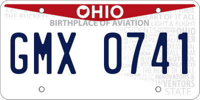 OH license plate GMX0741