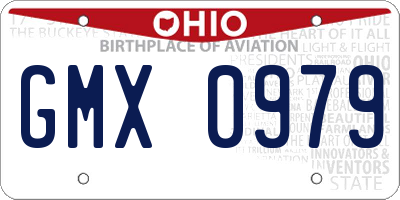 OH license plate GMX0979