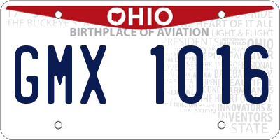 OH license plate GMX1016