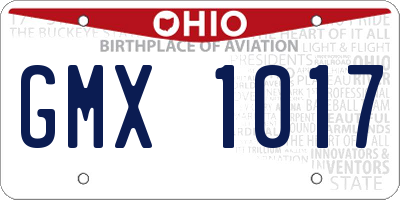 OH license plate GMX1017