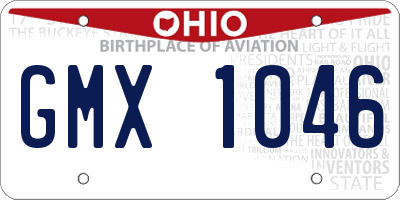 OH license plate GMX1046