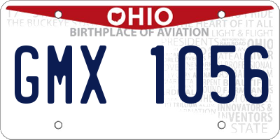 OH license plate GMX1056