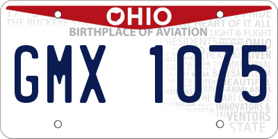OH license plate GMX1075