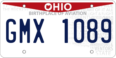 OH license plate GMX1089