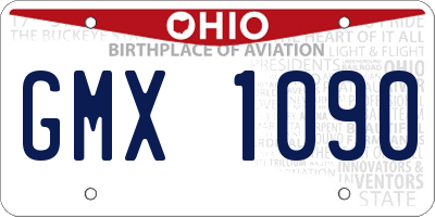 OH license plate GMX1090
