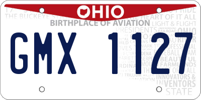 OH license plate GMX1127