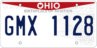 OH license plate GMX1128