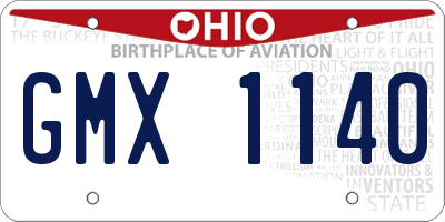 OH license plate GMX1140