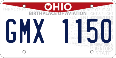 OH license plate GMX1150